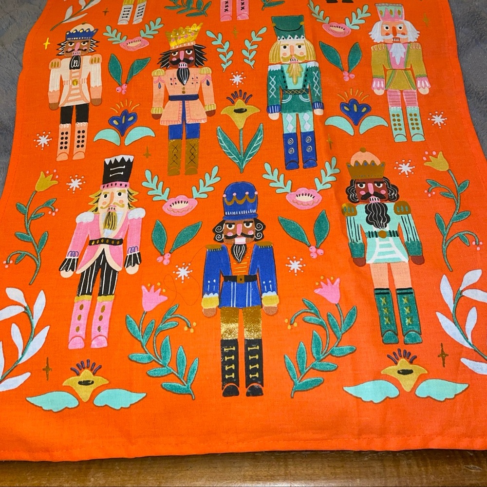 New with tag’s  Anthropologie Orange Nut racket Dishtowel 22 X 30